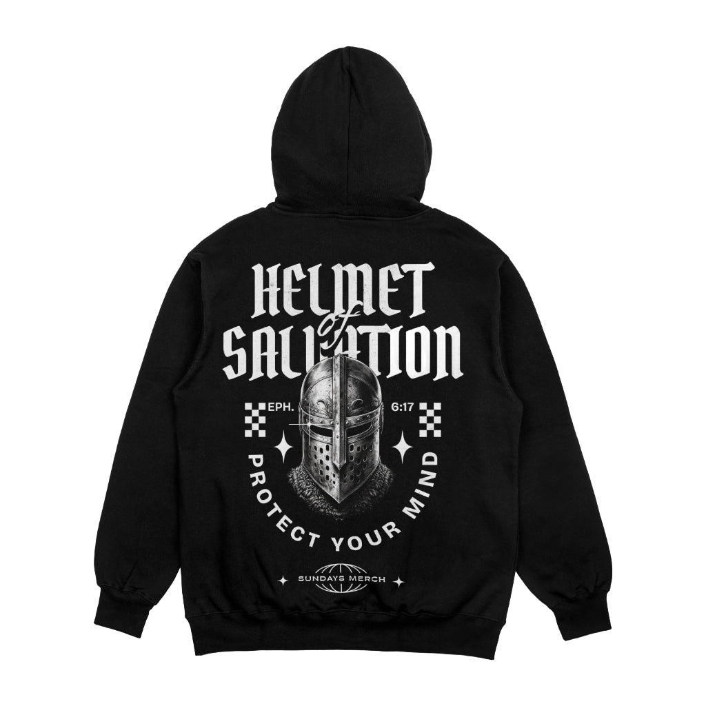 Helmet of Salvation – Think Saved" Hoodie