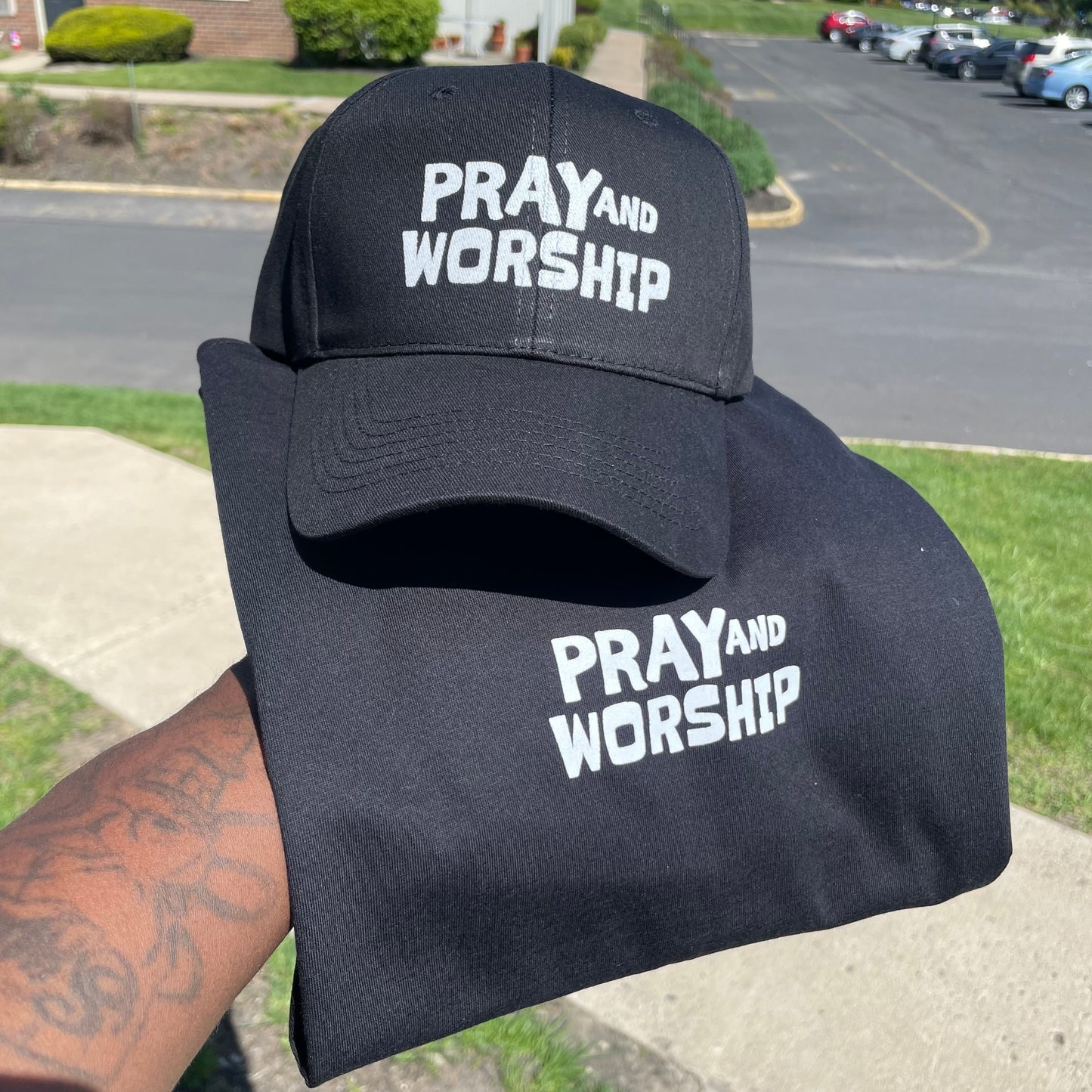 Pray and Worship Hat and Tee Bundle