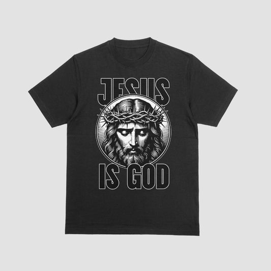JESUS IS GOD BLACK TEE